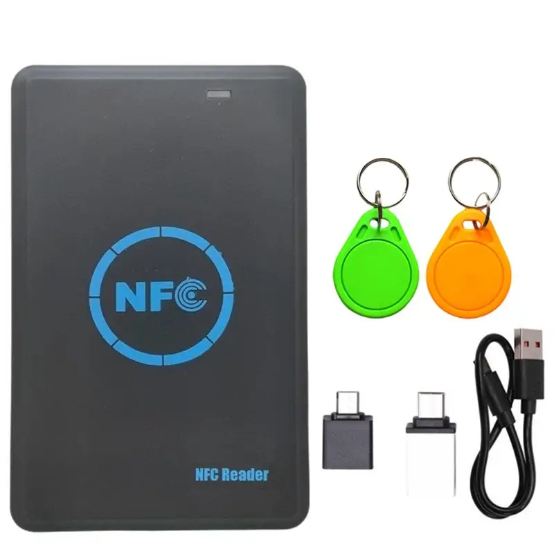 FULL-5 Frequency RFID Smart Chip Duplicator+ HID 125K/IC/ID 13.56M 125K Token Writer Clone 2Xuid Keychain Reader Copier