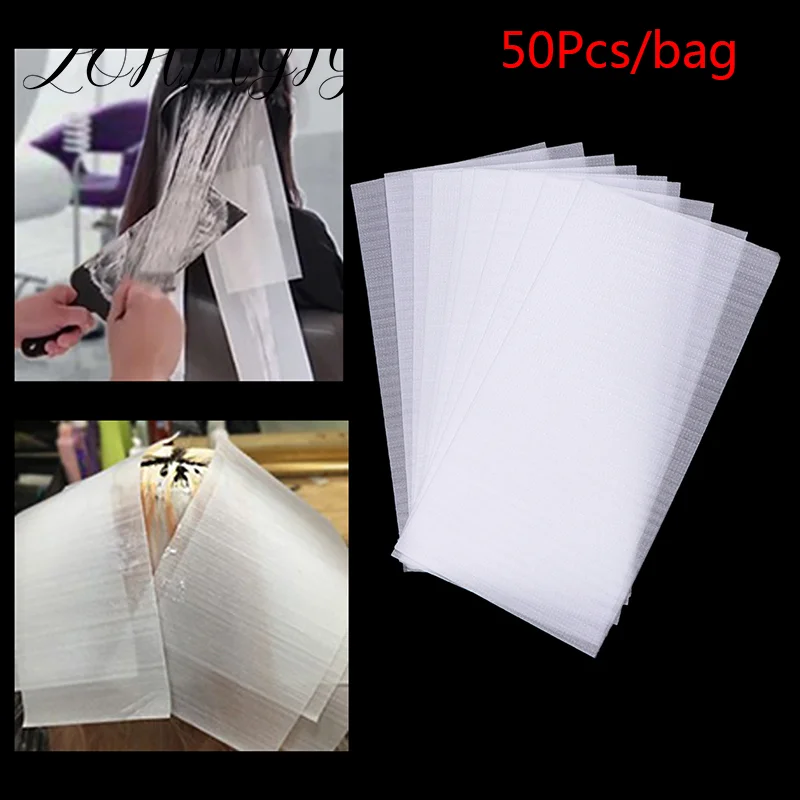 50Pcs Highlight Paper Hair Dyeing Sheets Reusable Hair Coloring Isolation Sheet