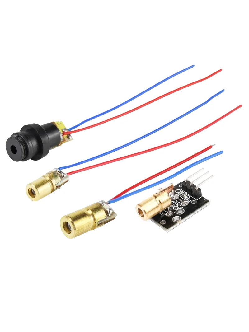 5pcs 3V/5V/4.5V laser head diode, point-like, red, copper semiconductor laser tube, 6MM outer diameter