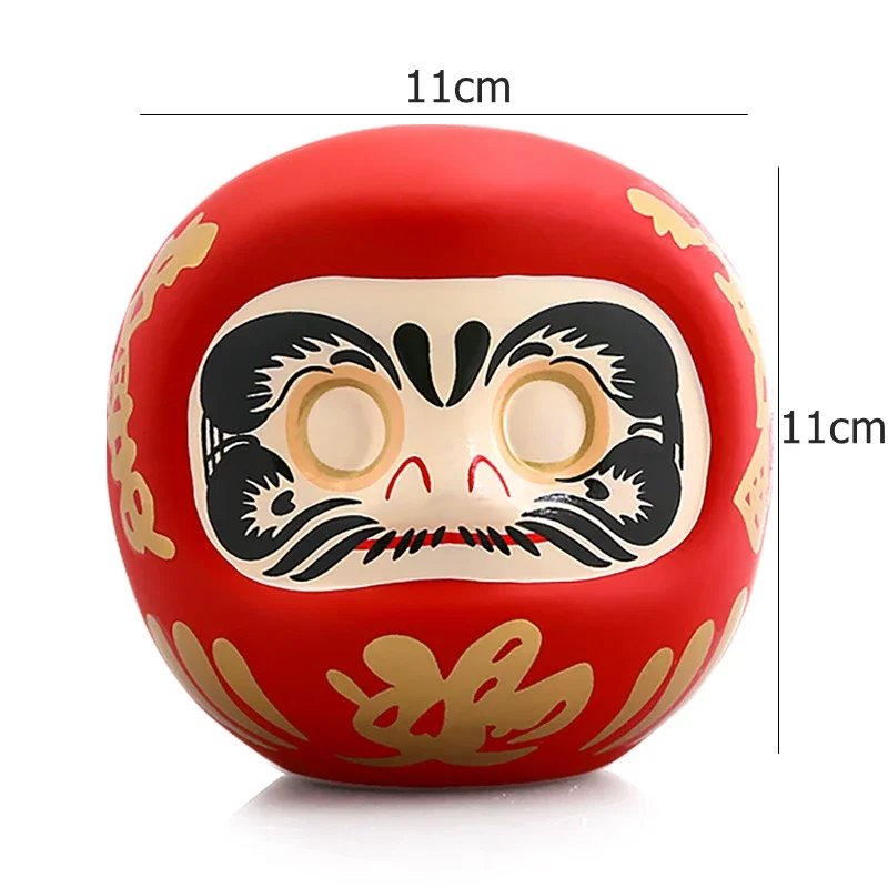 4 inch Japanese Ceramic Daruma Doll Lucky Charm Fortune Ornament Fengshui Zen Craft Money Box Home Tabletop Decoration Gifts