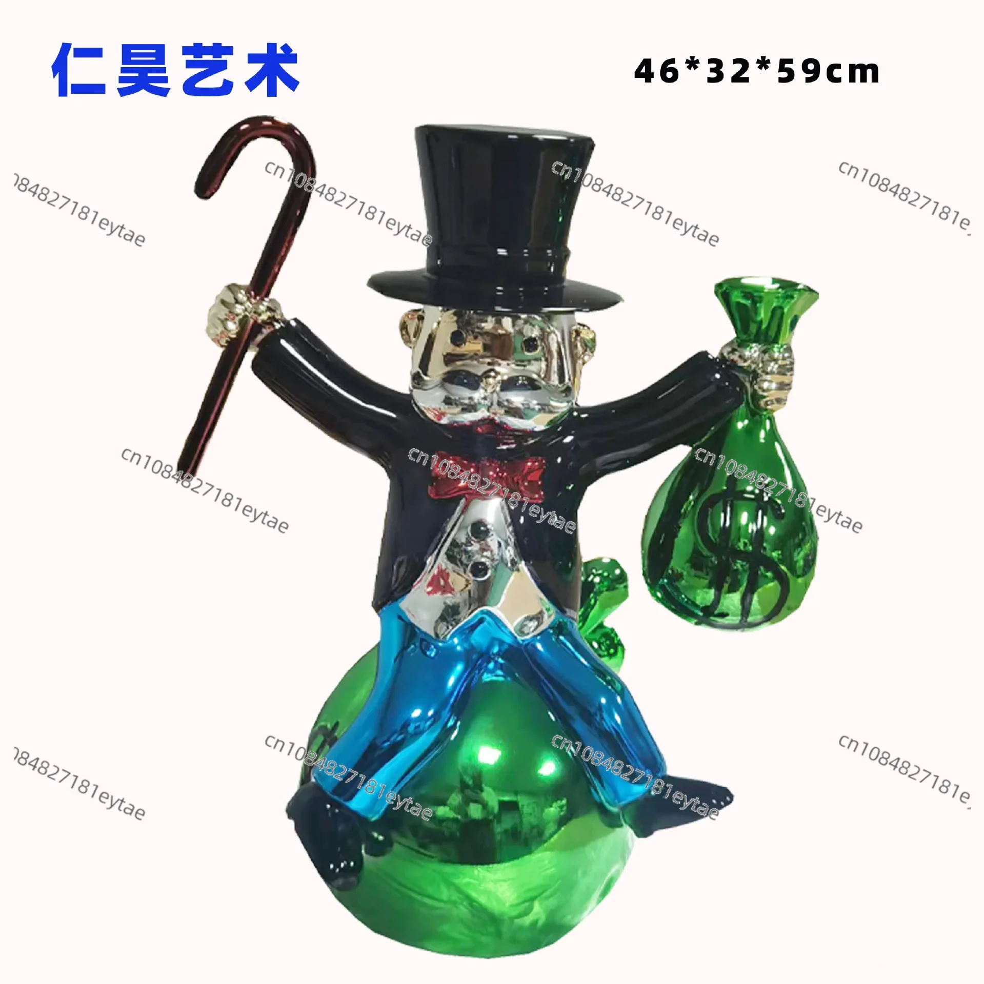 

Creative Monopoly Ornament Electroplating Large Ornament Decorative Crafts