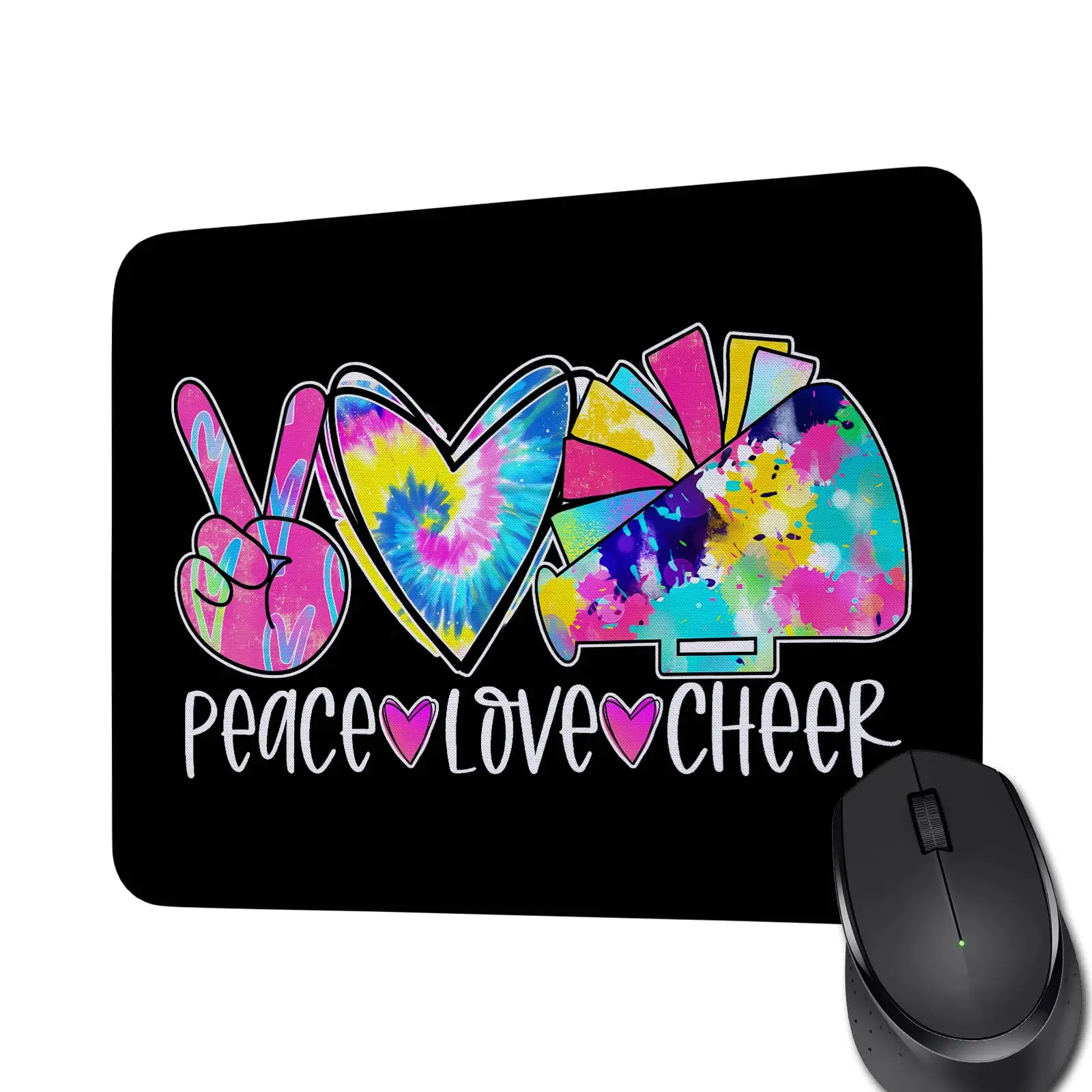 Heißverkauftes, von Peace Love inspiriertes Geschenk, Cartoon-Liebhaber-Geschenk, bequemes Gaming-Mauspad, Mauspad, Tastaturmatten, Schreibtischunterlage, 22 x 18 cm