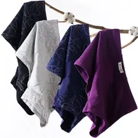 Men Underwear Boxers Shorts Casual Cotton Breathable Plus Size Male Underwear Sexy Underpants U Pouch Youth Panties 4pcs 4XL 5XL