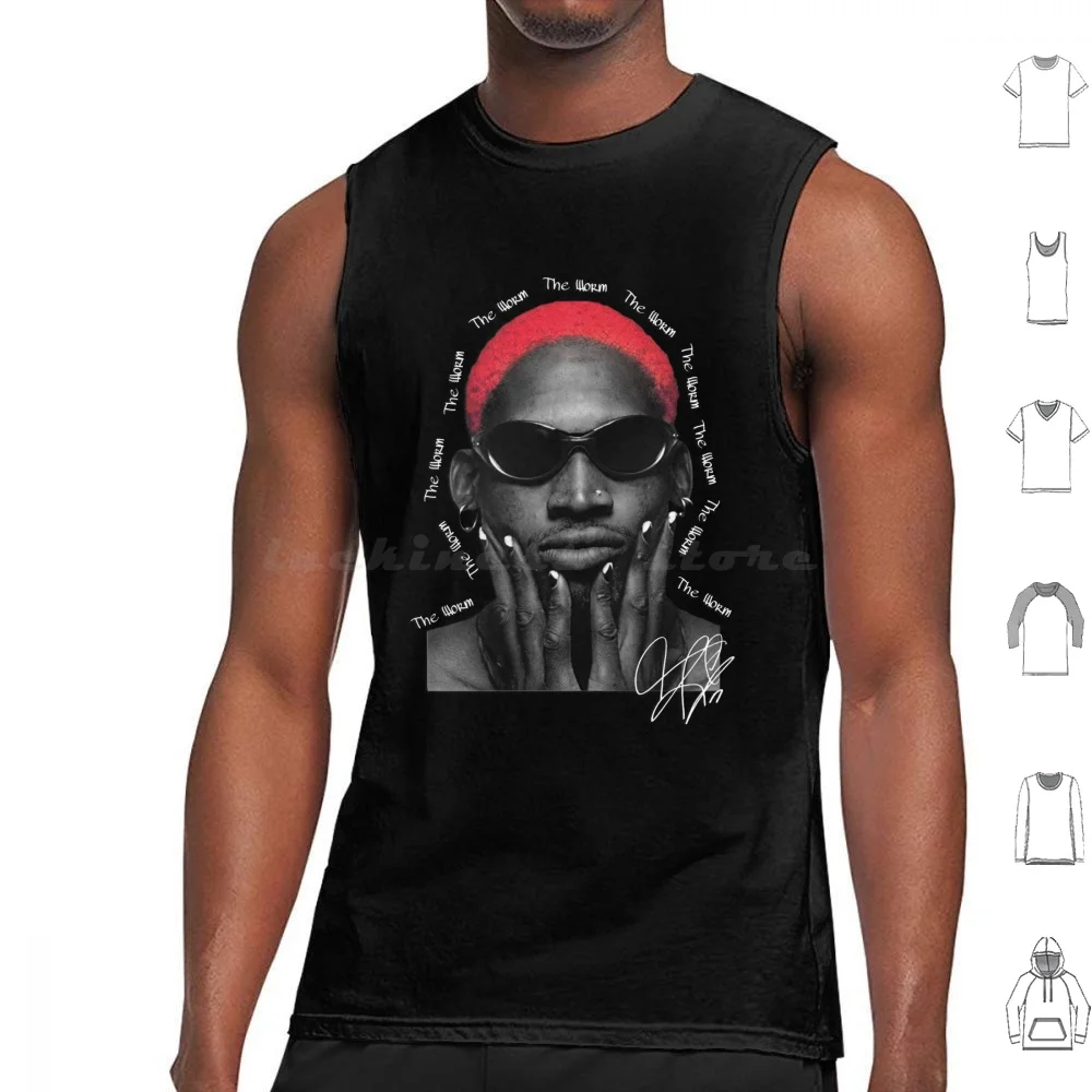 Dennis Rodman Design Vintage / Rapper Hip-Hop Streetwear Camisetas Regatas Colete Sem Mangas Dennis Rodman Rapper Rap Hip