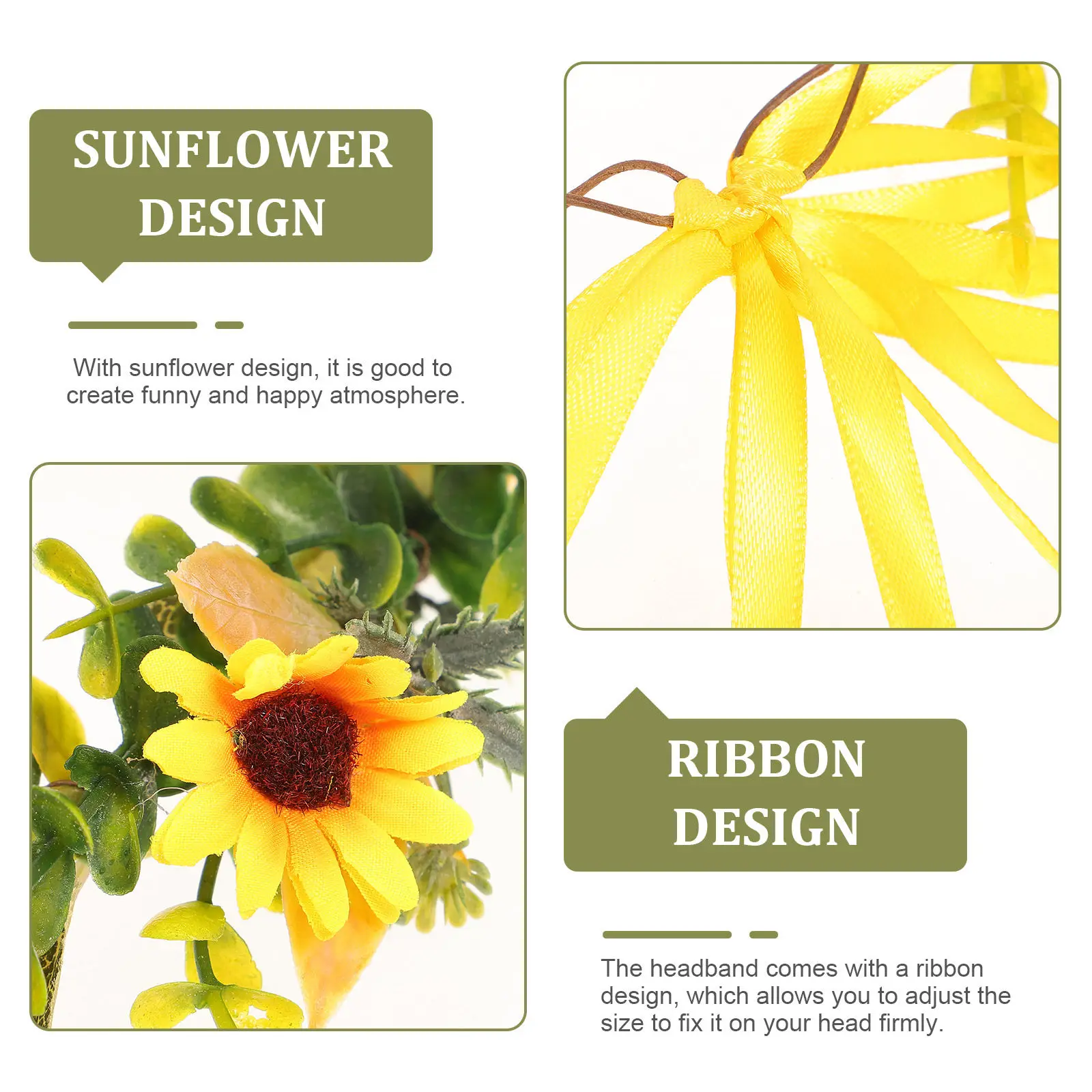 

Обруч для волос с подсолнухами, праздничный дизайн, легкий венок для волос на день рождения, Хэллоуин, карнавал, танцевальную вечеринку, мероприятие