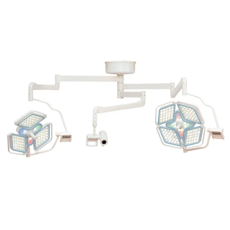 4+3 Petal LED Electric Surgical Light | 160,000 Lux Deep Cavity Shadowless Lamp | 300W 4500K Ceiling Operating Theatre Light