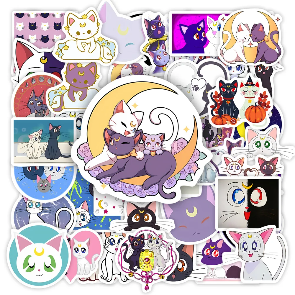 

Cute Lunna Cat Stickers Cartoon Anime DIY Toy Gift Decal Graffiti for Phone Laptop Bottles Scrapbook Kids Waterproof