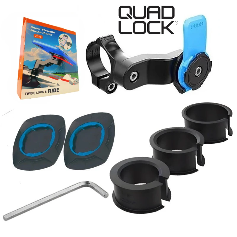 

Крепление для телефона на мотоцикле QUAD LOCKM, держатель для мобильного телефона на велосипеде с защитой от сотрясений и демпфером вибрации, быстросъемное крепление/отсоединение