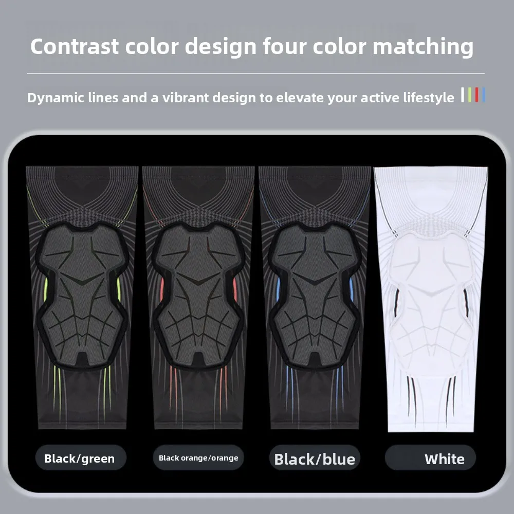 وسادات الركبة الإسفنجية لكرة السلة على شكل قرص العسل - معدات صيفية خارجية مضادة للتصادمات لركوب الدراجات والجري وحماية الساق #2