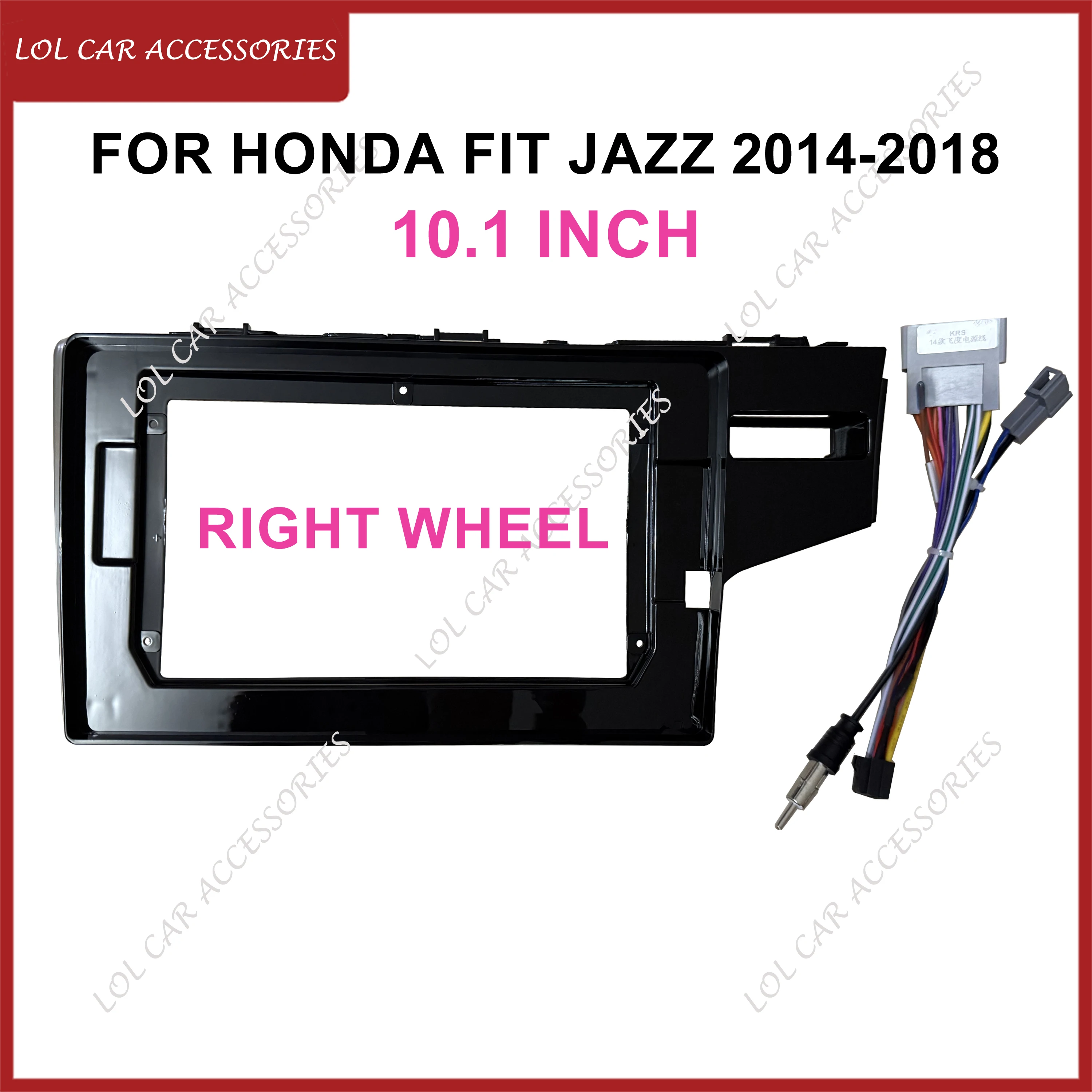 

10,1 дюймовая панель для Honda Fit Jazz 2014-2018, автомобильное радио, стерео, Android, MP5, панель, корпус, рамка, 2 Din, головное устройство, панель приборной панели
