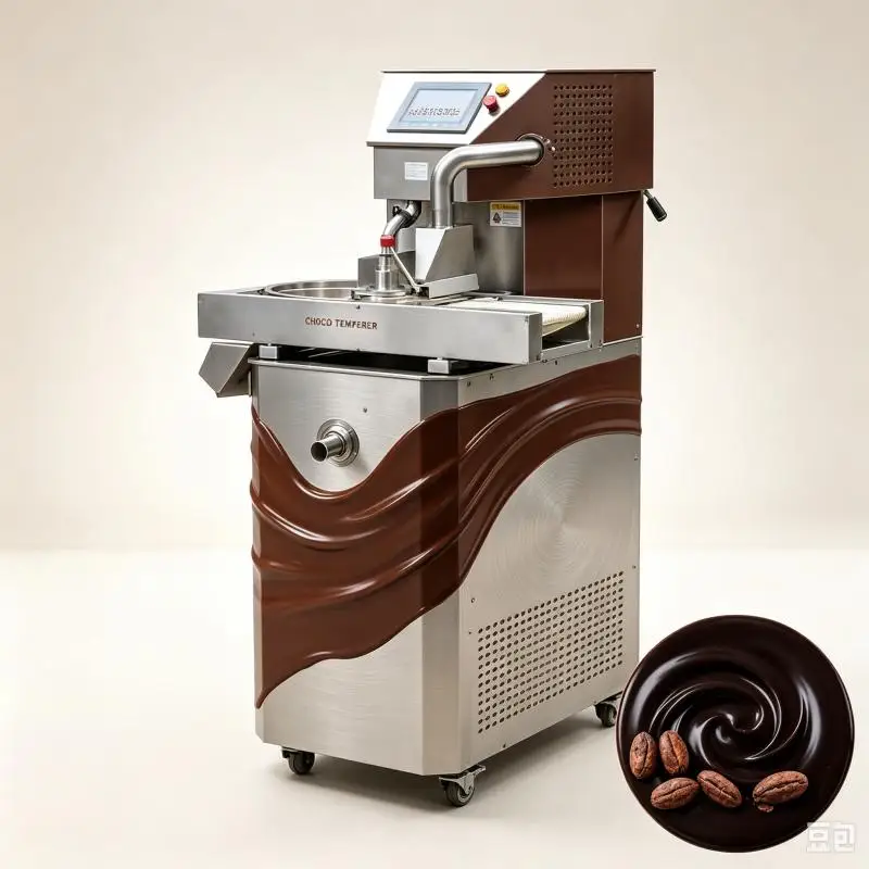 Chocolate Melting Tempering Machine Commercial Automatic Heating Cooling System for Bakery Candy Production