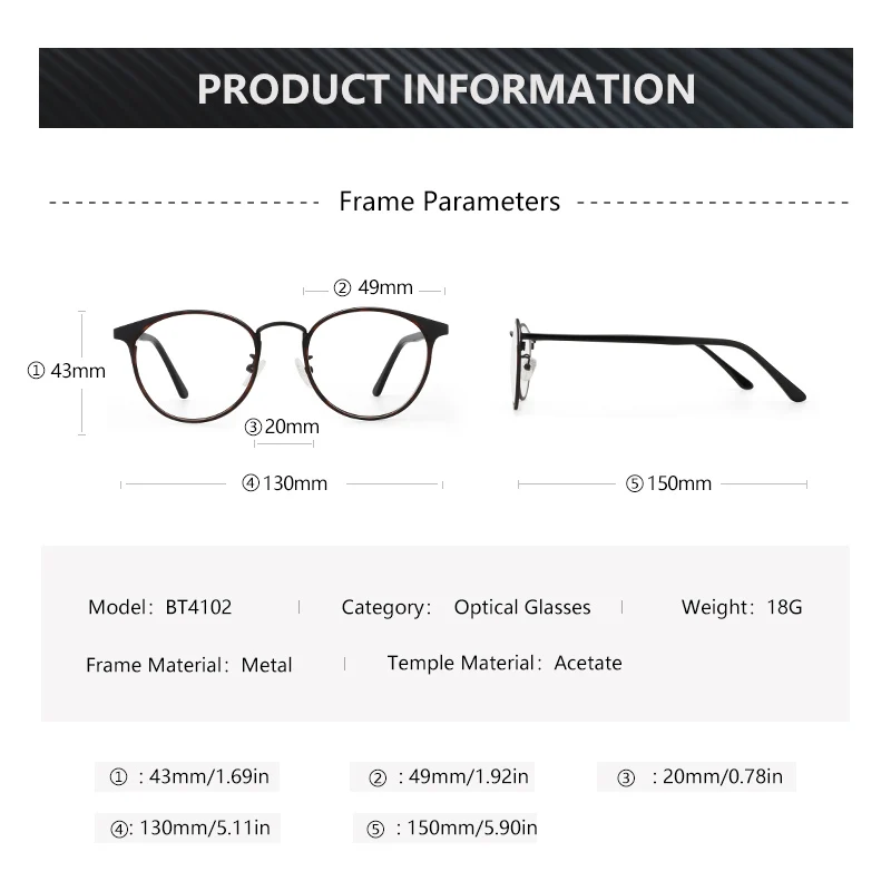 BLUEMOKY メタル円形カスタマイズされた度付きメガネ、男性用光学多焦点近視、抗ブルーライトフォトクロミックレンズ