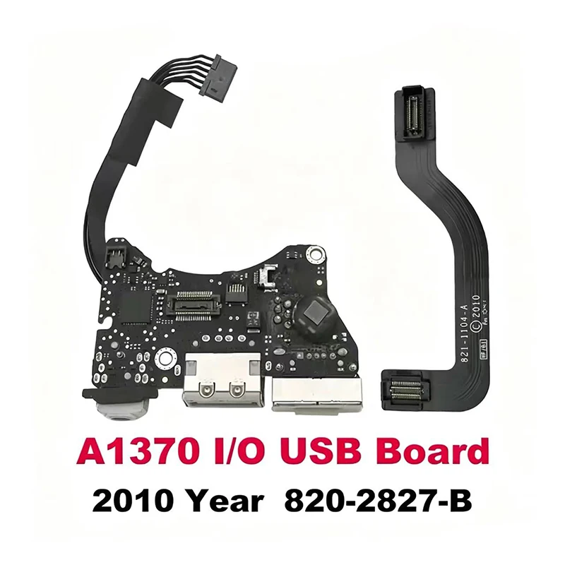 Original For Macbook Air 11" A1370 2010 Year laptop USB audio DC Power Jack DC-IN Charging Flex Cable board 820-2827-B