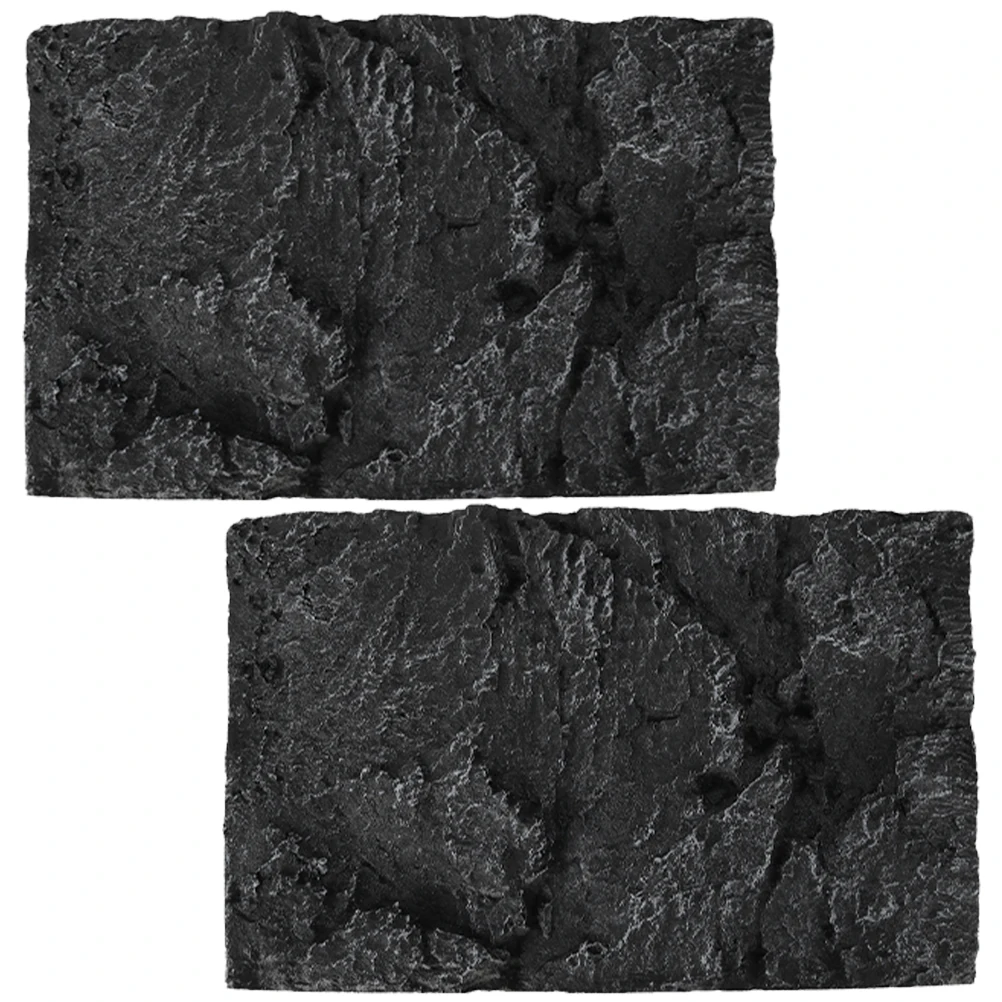 

2pcs Green Dragon Stone Decorative Panel 3D Aquarium Background Board Natural Simulated Landscape For Fish Tank Reptile