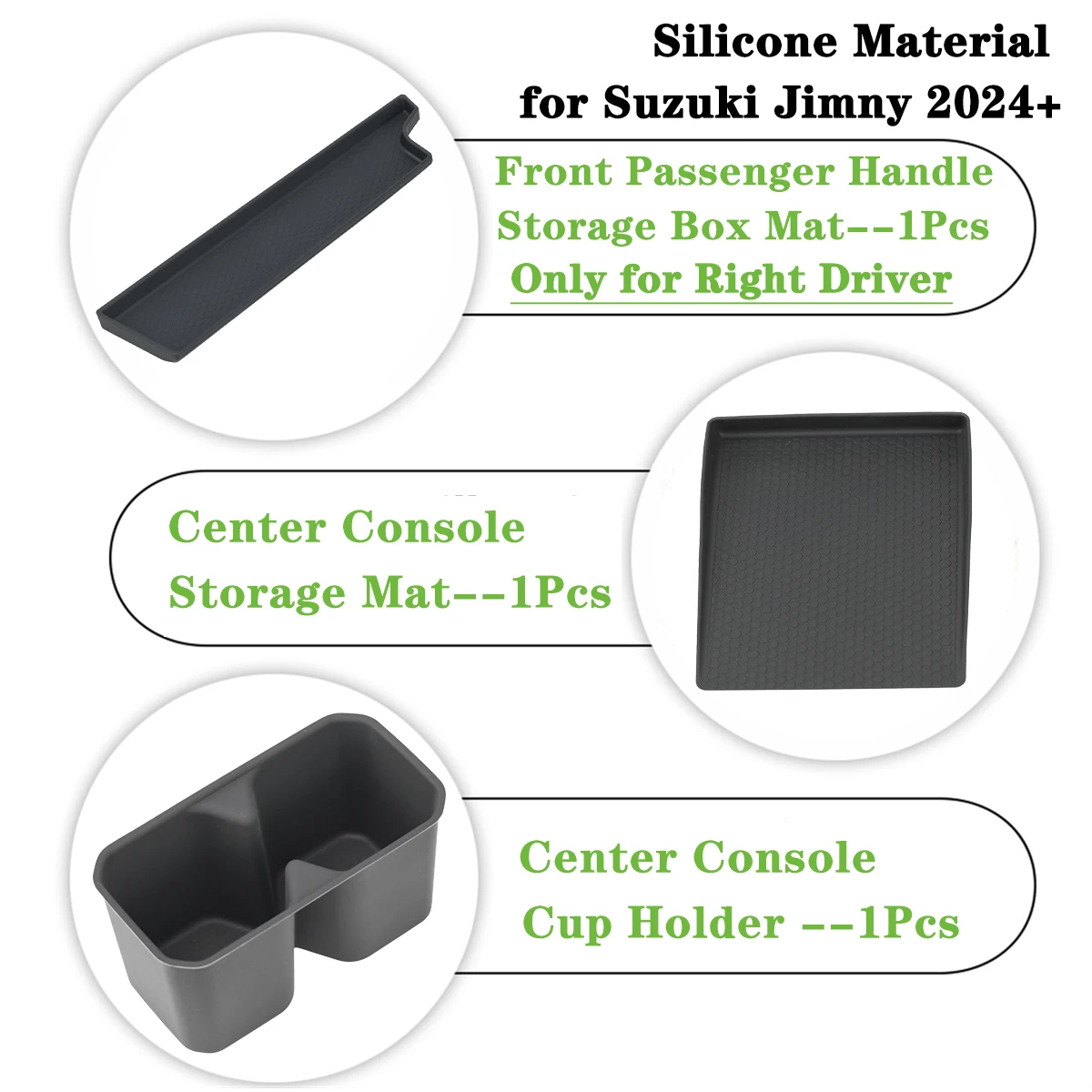 Car Interior Center Console Gear Shift Storage Compartment Mat for Suzuki Jimny 2019-2023 2024+ Automatic Transmission Accessory