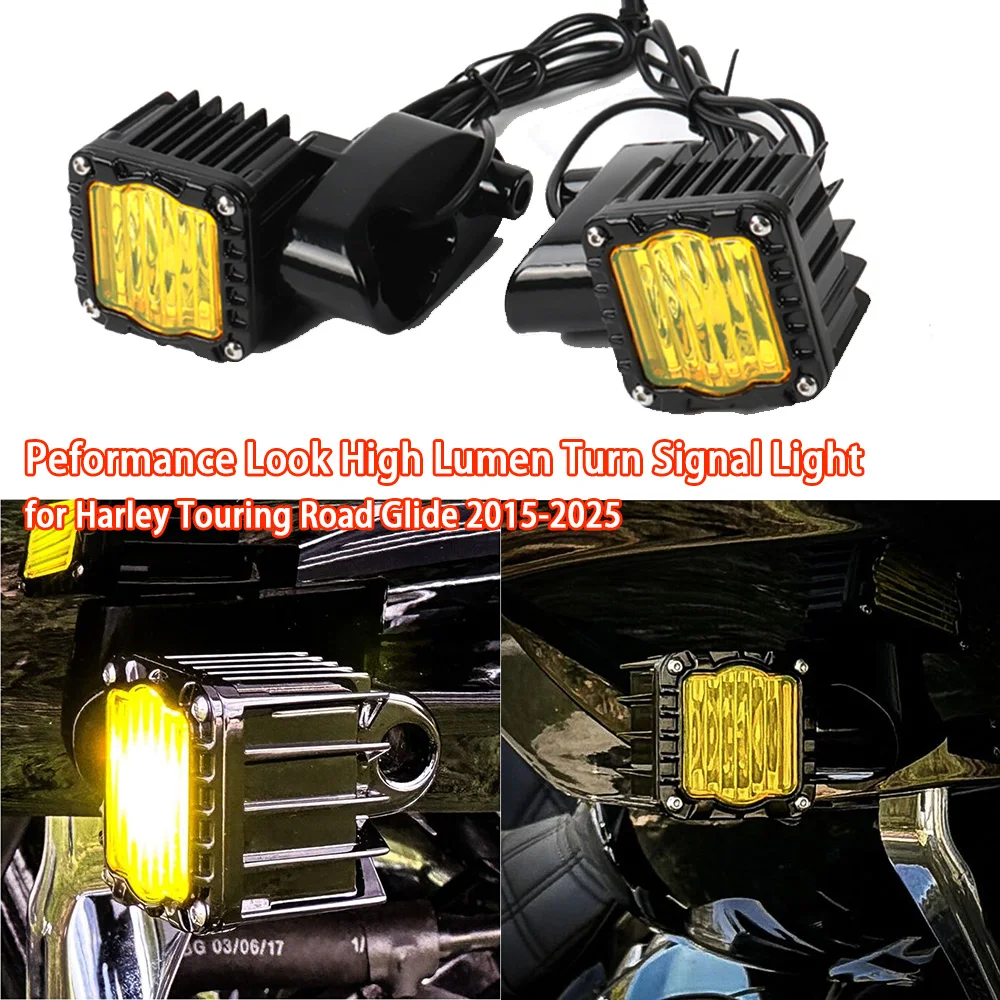 

Motorcycle Parts Performance Look High Lumen Turn Signal Light Lamp for Harley Davidson Touring Road Glide 2015-2025 FLTRX