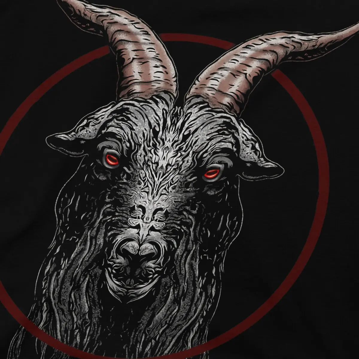 Baphomet setan Lucifer kaus pria kaus grafis Philip Hitam kaus Hipster