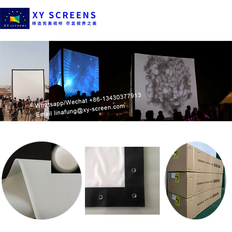 XY Screens Only Fabric 4.8m wide Double Sided Projection Projector Screen Fabric for Both Front and Rear Projection