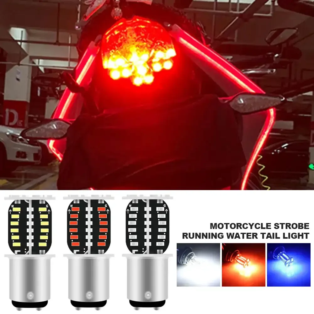 1157 BAY15D Car LED Brake Light Bulb LED 64SMD DRL Flashing Strobe Reversing Parking Lamp Motorcycle Turn Signal Tail Lamp