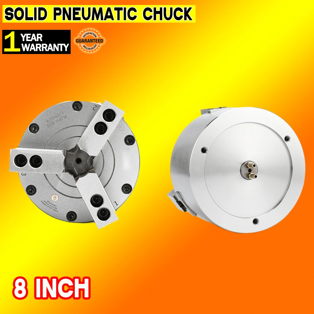 3-jaw solid pneumatic lathe chuck 200 chuck 8 inch suitable for CNC machine tool lathe modification complete set