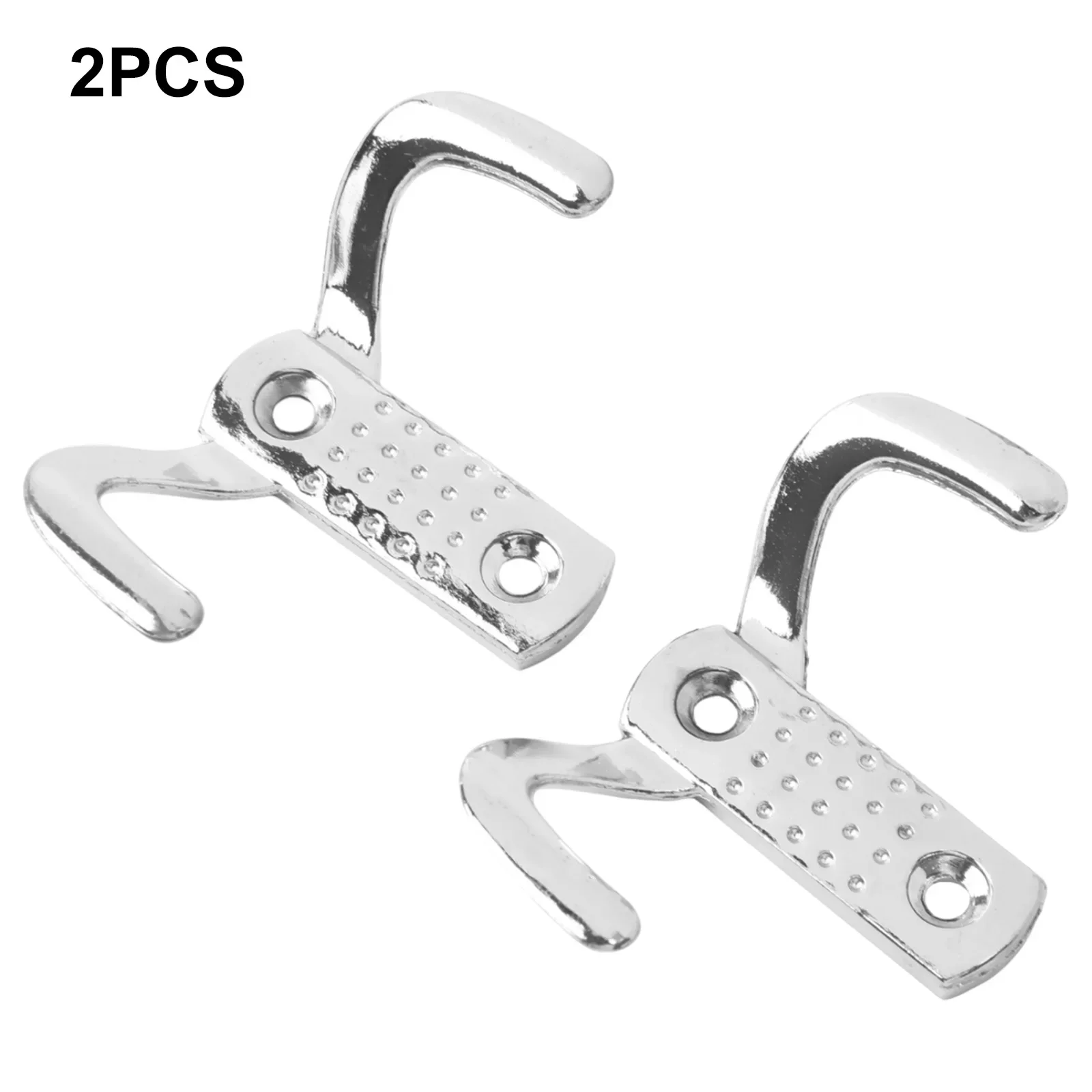 2PCS Wall Hooks Door Hook Polished Chrome Towel Robe Bath Coat Hook Organization