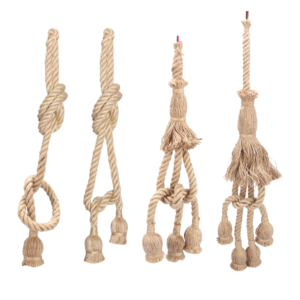 2m E27 Vintage Hemp Rope Ceiling Light Base Pendant Lamp Bulb Holder Bulb Base Lamp Hemp Rope Lamp Base Lamp Holder