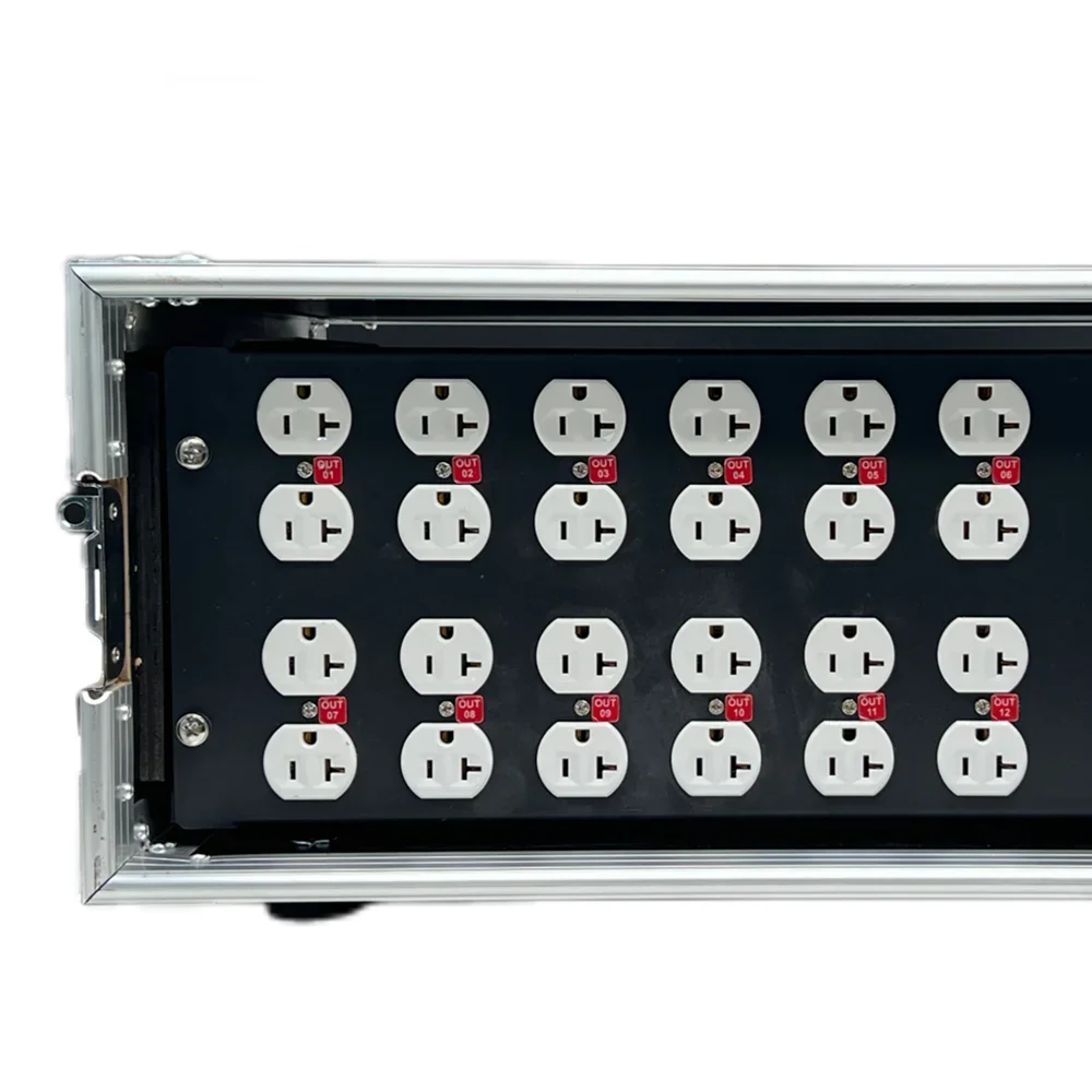 TLF FCONNR SS2-50 Entrada 50A con 12 NEMA 5-20 EE. UU. Edisons 20 salidas Caja de distribución de energía portátil