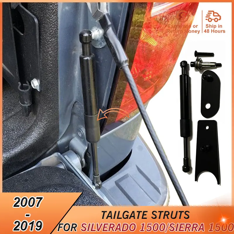 2007-2019 Tailgate Lift Support Strut Bar for Chevrolet Silverado 1500 2007 2008 2009 2010 2017 2018 2019 GMC Sierra Accessories