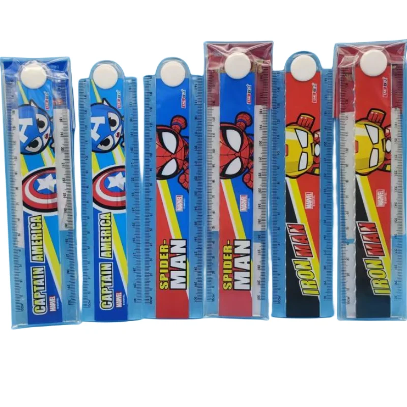 Marvel Series Spiderman Iron Man Captain America Cartoon Anime Foldable Multifunctional Creative Cute Personality 30cn Ruler