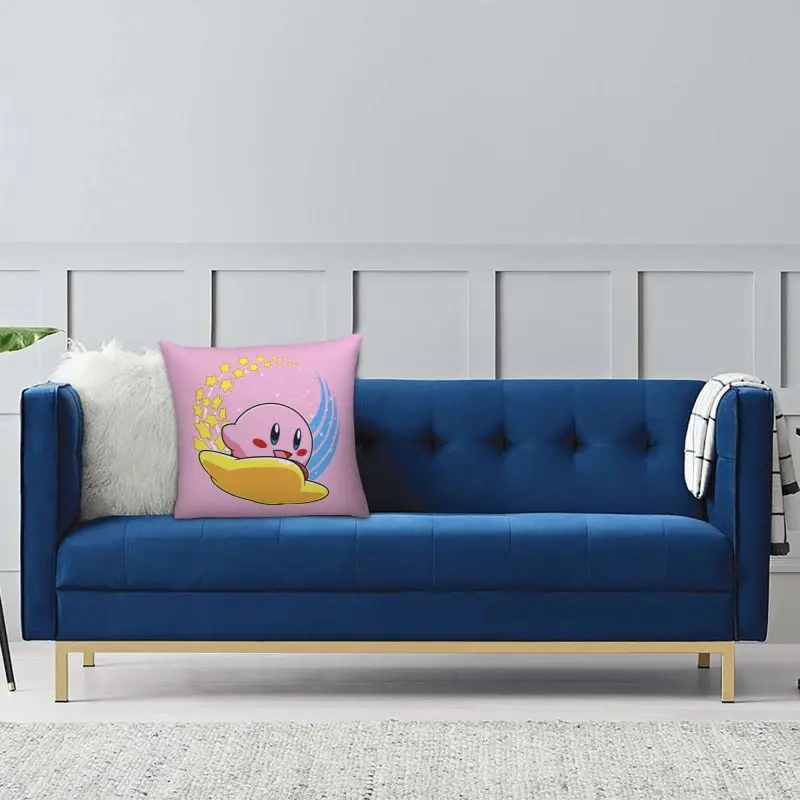 Custom Kirbys Ride A Shooting Star Pillow Case Nordic Cushion Cover Velvet Pillowcase view 5