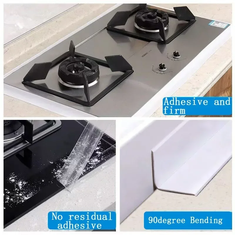 Transparent Acrylic Single-fold Kitchen And Bathroom Waterproof Mildew Stickers Sink Beautiful Stickers(3.2m*3.8cm) view 4