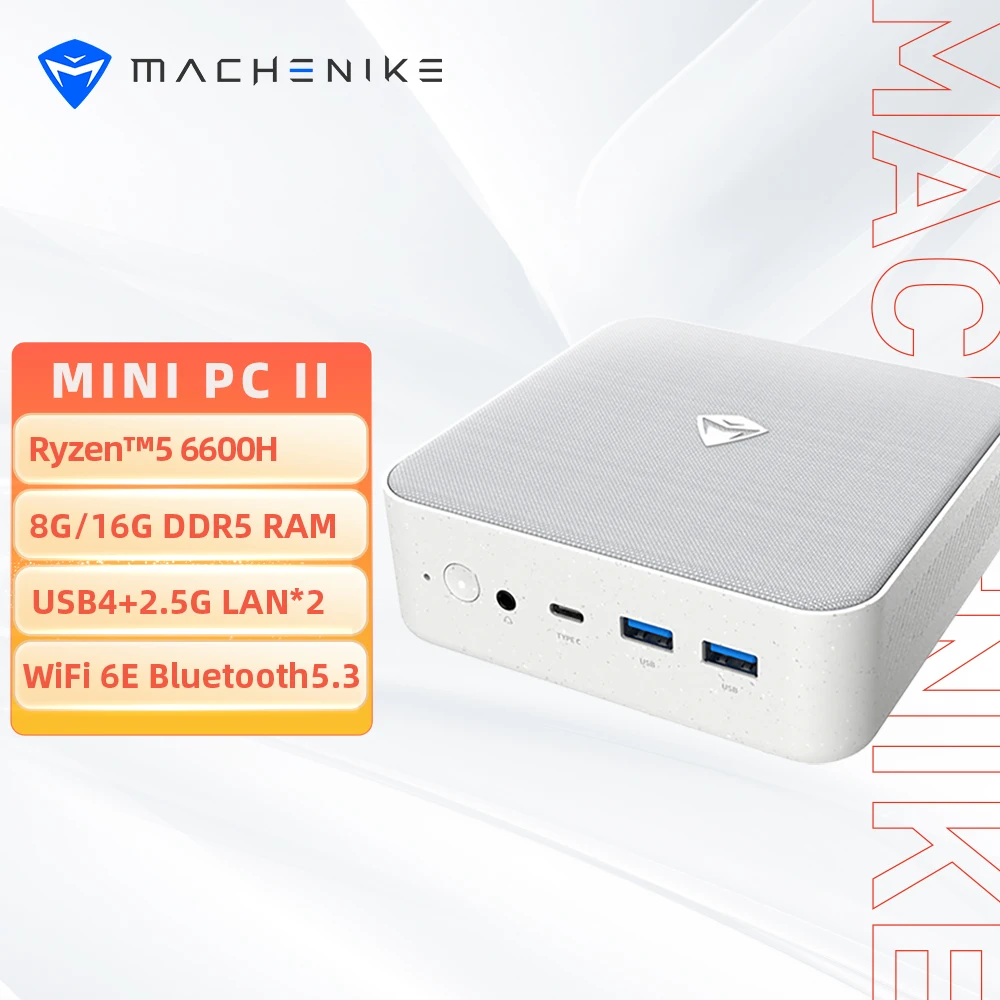 Machenike-Mini Gaming PC, Computador Desktop, Ryzen 7, 7840H, Ryzen 5, 6600H, 16G, DDR5, 512G SSD, USB 4, WiFi6, Bluetooth 5.3, Win 11