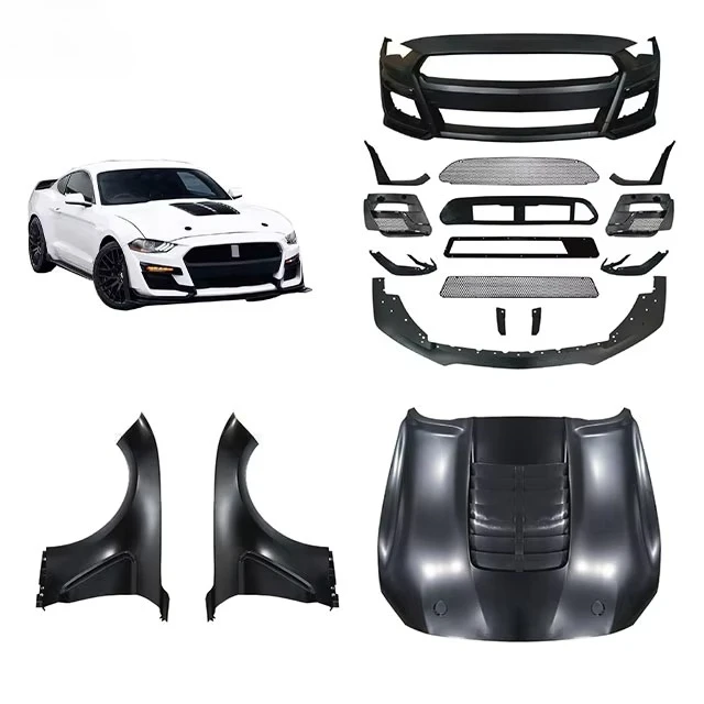 New Condition Manufacturing for Mustang GT500 2018-2023 Accessories Car Full Wide Body Kit with Front Rear Bumper Grille