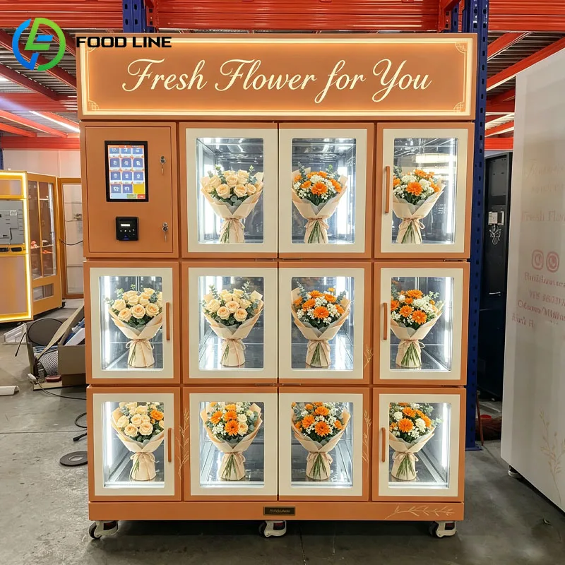 Floral Vending Machine Fresh Flower Dispenser Smart Retail Store Customized