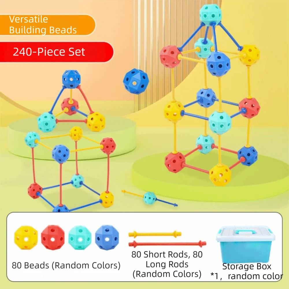 45/150/300Pcs 3D Geometric Building Blocks Kit Versatile Large Particles Educational DIY Multi-Shape Construction