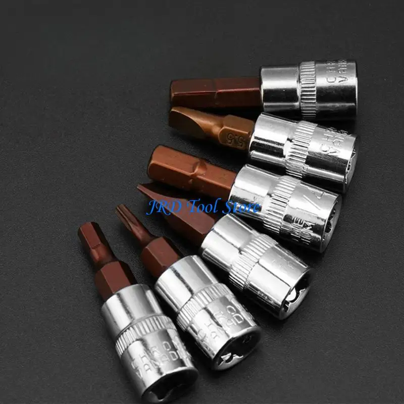 A2UD 6 Piece Industrial Grades Impact Sockets Collection Sockets Bit Produced for Mechanics and Technical Maintenance