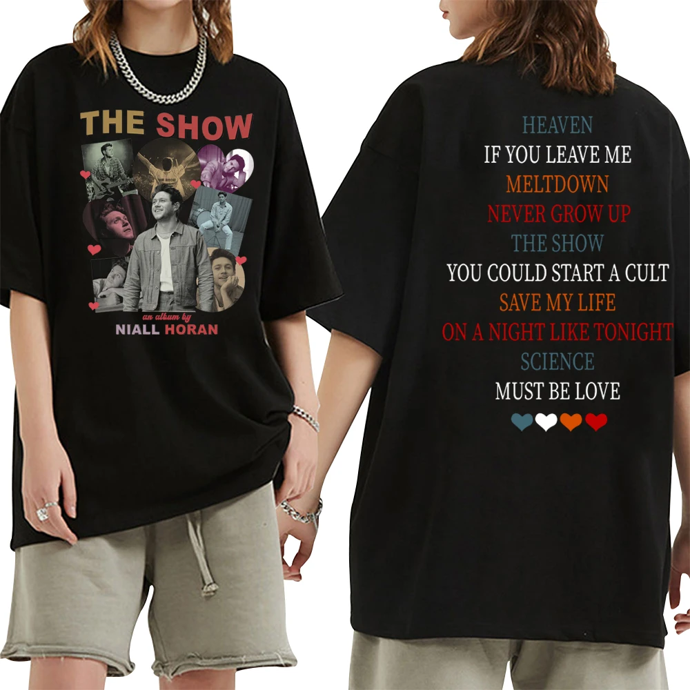 Niall Horan Lyric The Show Tour 2024 Hello Lovers Tshirt Niall Horan Merch Unisex Harajuku Short Sleeve Shirts Fans Gift