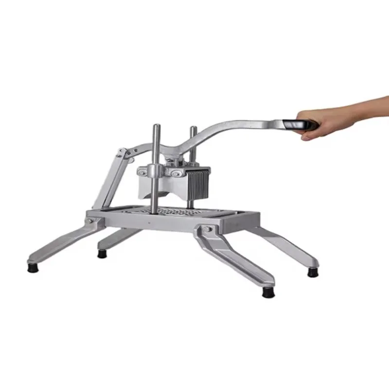 Hoge kwaliteit handmatige commerciële groentesnijden Golvende aardappel Chopper Ui Tomaat Snijmachine Machine