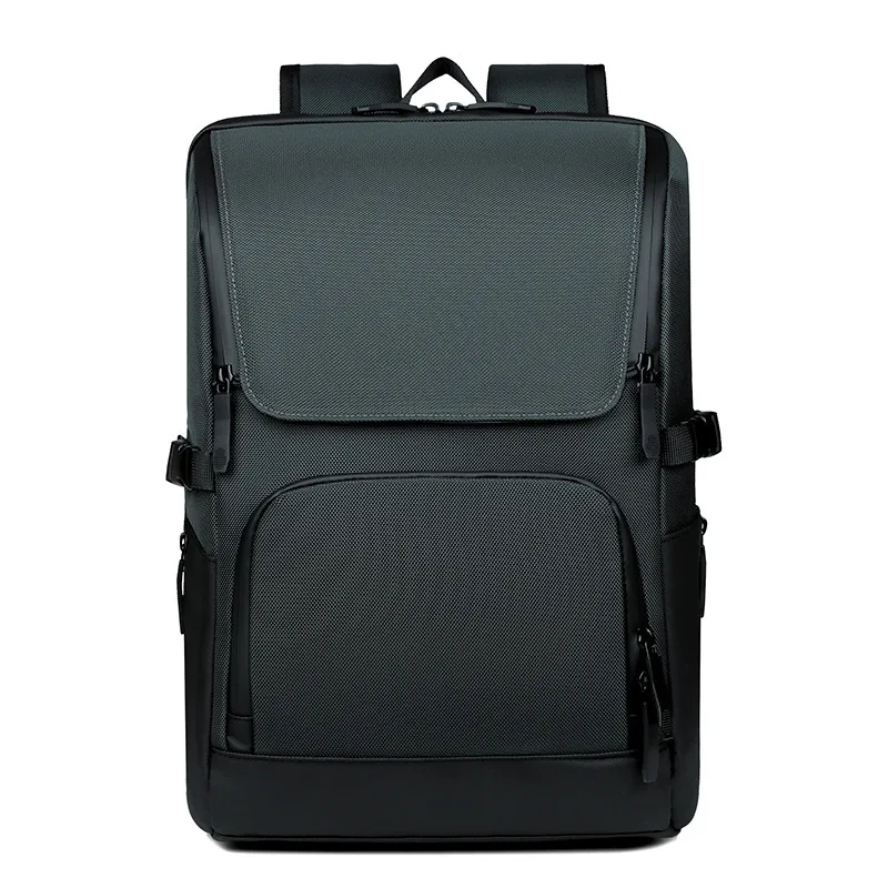 Fashion Business Laptop Backpack Men's Leather Large Capacity College Student Schoolbag Waterproof Travel Boarding Backpack
