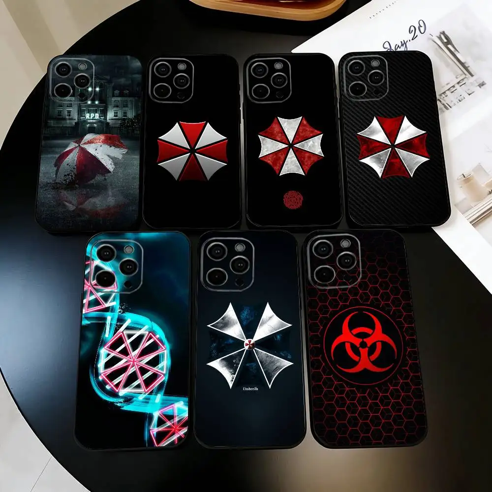 

Red Q-Queen U-Umbrella R-Resident Evil Phone Case Silicone Soft For IPhone 17 16 15 14 13 12 11 X XR Plus Pro Max Plus