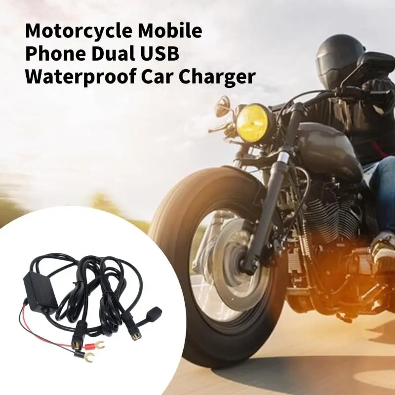 High Power 30W Double Port USB Chargers With Waterproof Design & Wide Input Bike Usb Power Supply for Motorcycles D7YA