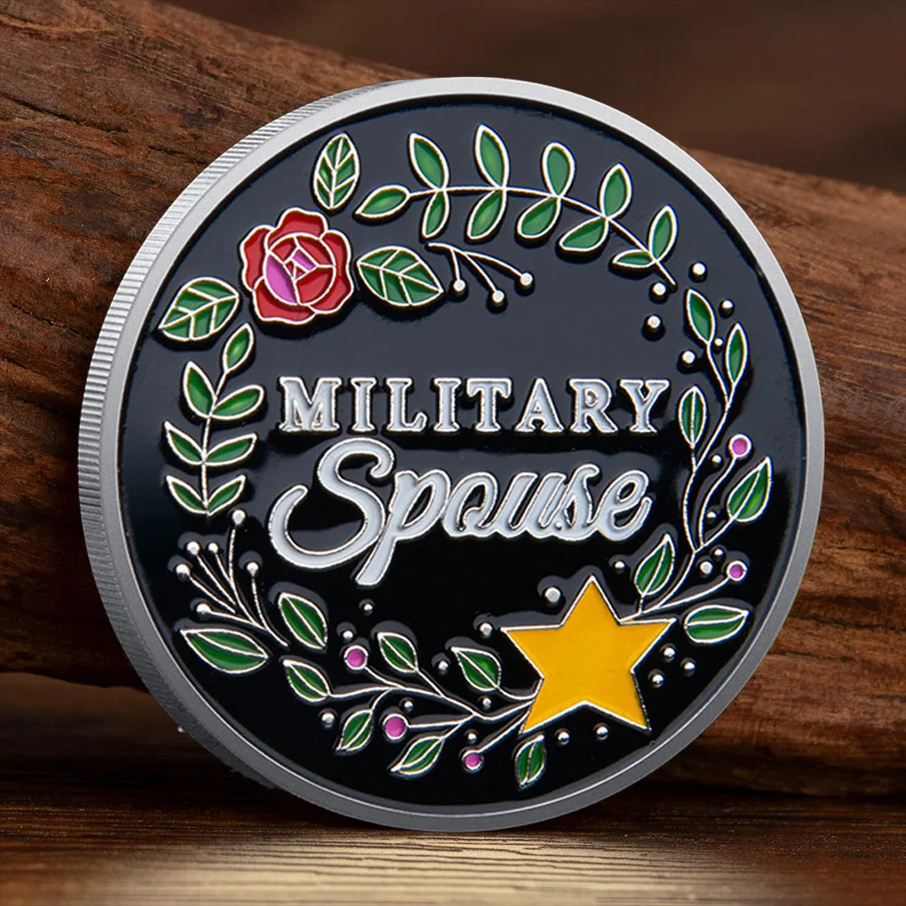 Silvery Plated The United States Military Commemorative Coin Is A Military Spouse Coin Commemorative Medal