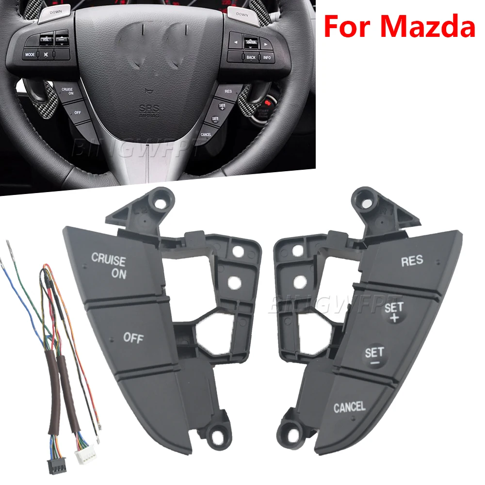 

Car Cruise Control Switch Speed Control System For Mazda 3 Mazda 5 CX-7 BL 08-13 Multifunction Steering Wheel Button Switch