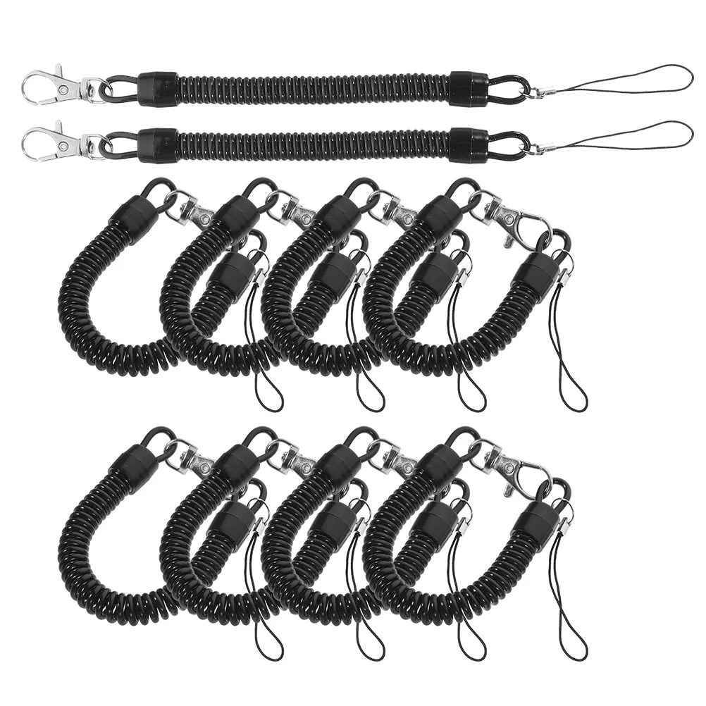 Fishing Rope Rod Straps Kayak Lanyard Accessories Anti Loss Key Retractable Coiled Tether Heavy Duty Tool Ropes Leash Belt