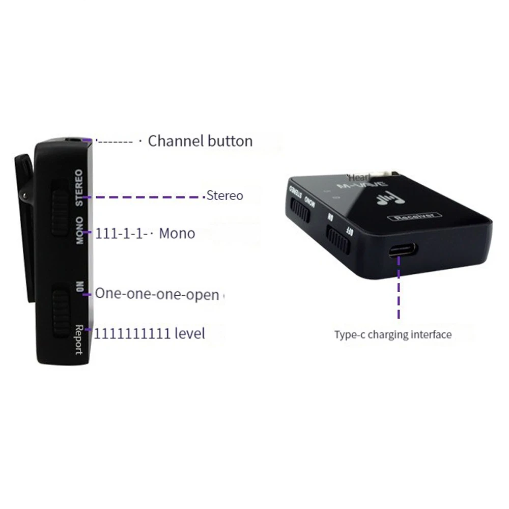 M-Vave MS-1 monitor system Transmitter Receiver M8 Wp-10 2.4G wireless transmission Headphone Earphone for Stereo Stage Audio