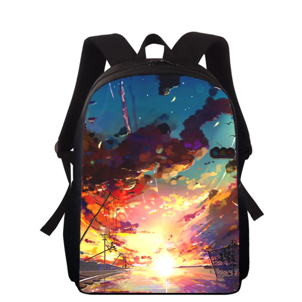 

Art Anime Landscape illustration16" 3D Print Kids Backpack Primary School Bags for Boys Girls Back Pack Students School Book Bag