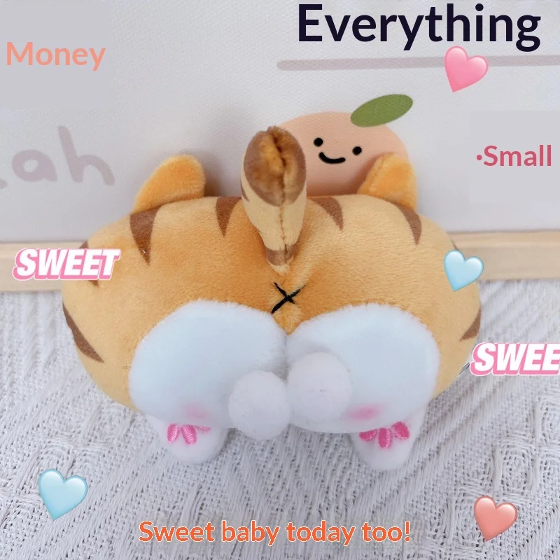 พวงกุญแจตุ๊กตาแมวคอร์กี้น่ารัก ตุ๊กตาขนนุ่ม ของเล่นตุ๊กตาขนาดเล็ก ของเล่นคลายเครียด