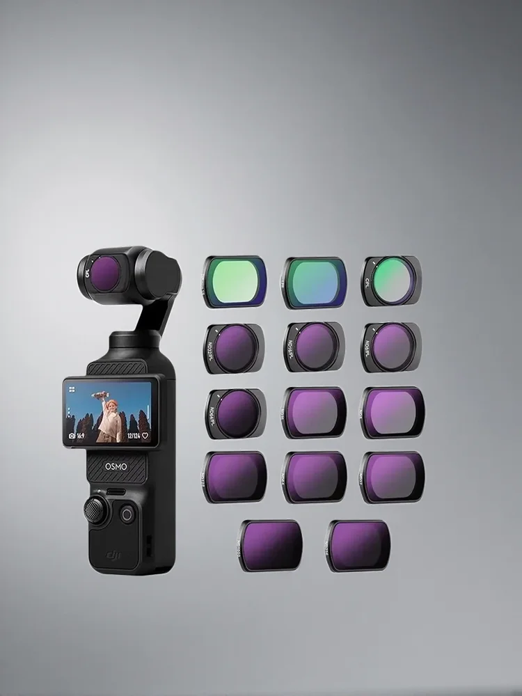 Filtry do DJI Osmo Pocket 3 Pocket 4 UV CPL ND ND/PL Black Mist 1/2 1/4 1/8 LPR Star 1.2X Wide-Angle Sport Effect Zestaw filtrów — zdjęcie produktu 7