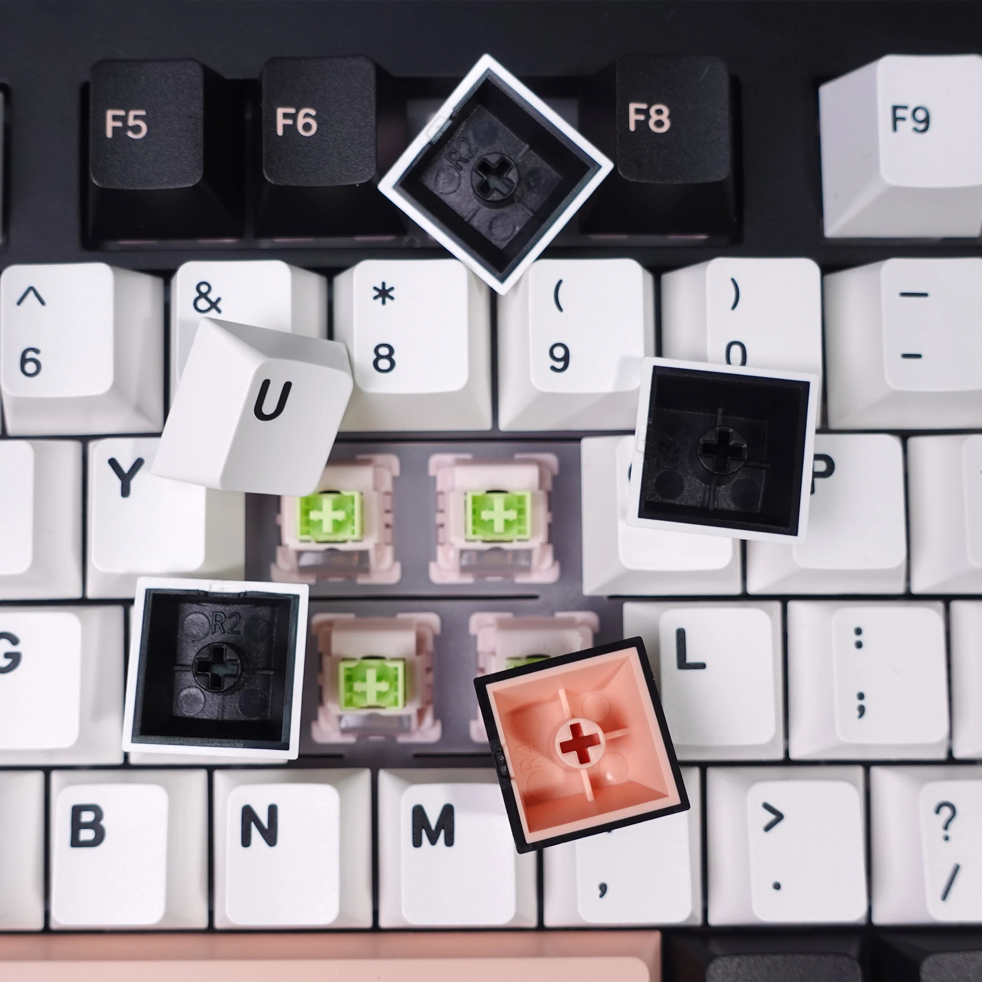 KBDiy GMK أوليفيا Keycap الكرز الشخصي لقطة مزدوجة PBT ISO 7u أغطية المفاتيح لمجموعة لوحة المفاتيح الميكانيكية MX التبديل غطاء مفتاح الألعاب الرجعية