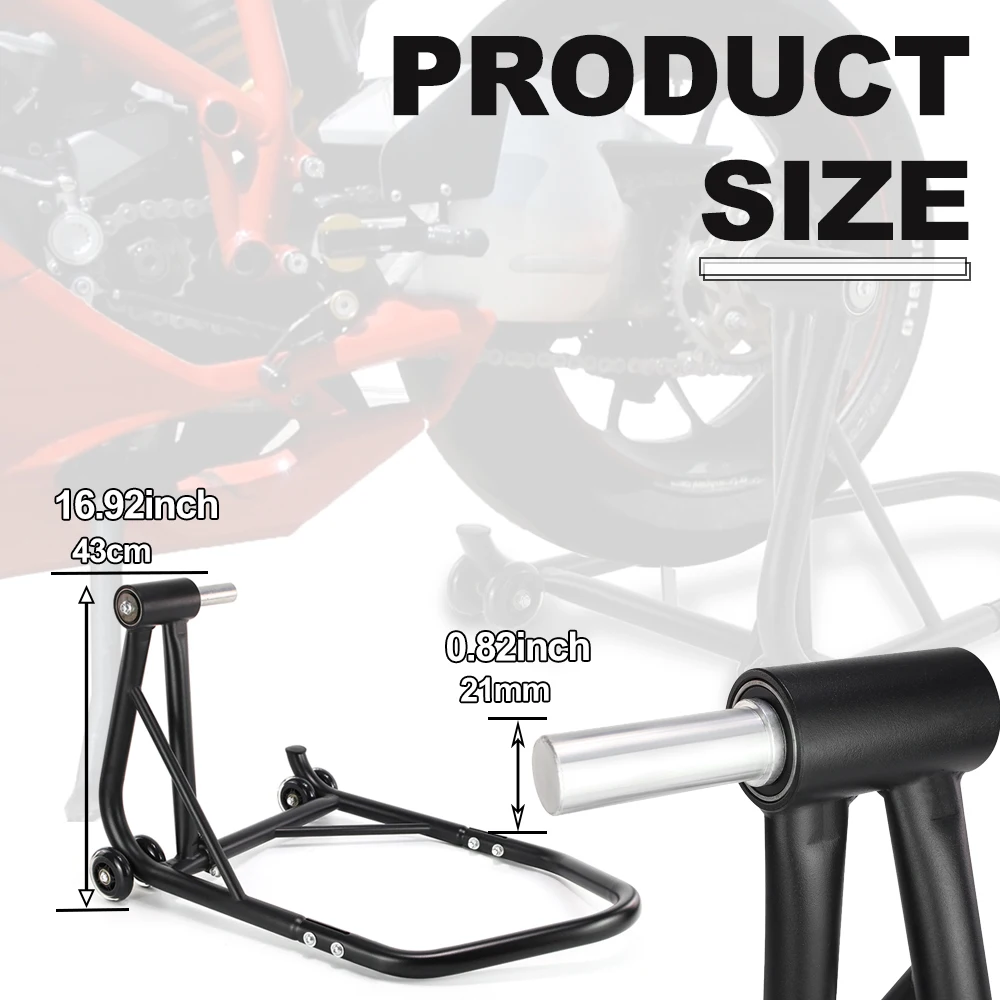 For Ducati 848 Evo 916 996 998 Hypermotard Monster MH900E Single-Sided Swingarm Rear Lift Stand Motorcycle Stand with 21.5mm pin